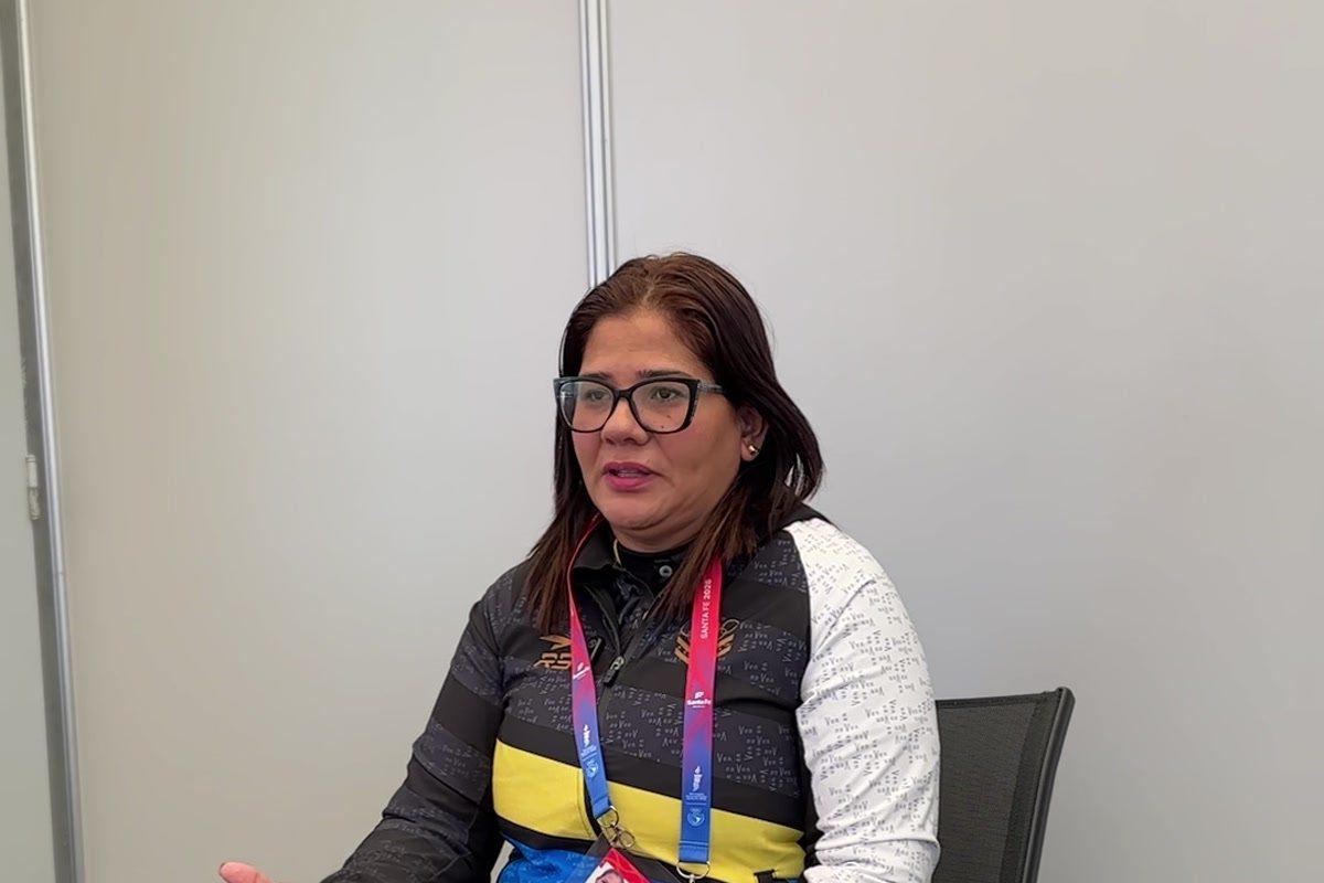 Dhayisbel Torrealba durante la entrevista con Política Deportiva en Rosario
